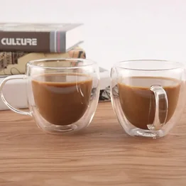 Xícara 80ml Vidro Borossilicato Linha Elegance Café Chá