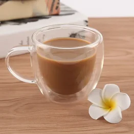 Xícara 80ml Vidro Borossilicato Linha Elegance Café Chá