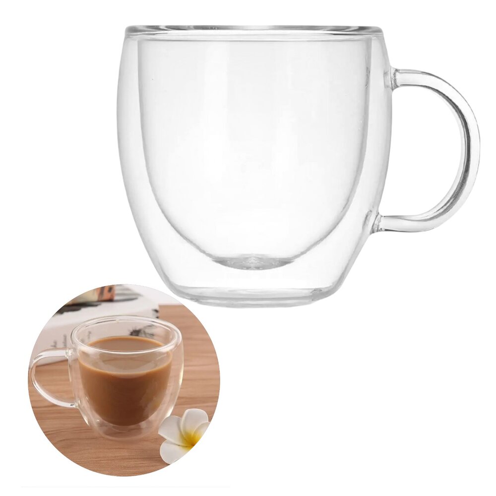 Xícara 80ml Vidro Borossilicato Linha Elegance Café Chá