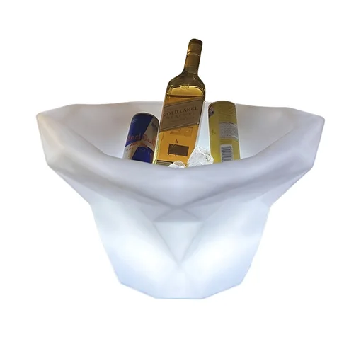 Champanheira Led RGB de Mesa Design Geométrico
