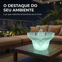 Champanheira Led RGB de Mesa Design Geométrico