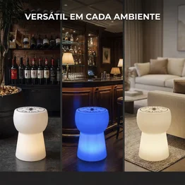 Banqueta Rolha Branca Champanhe Banco Decorativo
