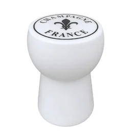 Banqueta Rolha Branca Champanhe Banco Decorativo