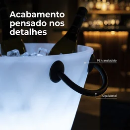 Champanheira Led RGB Pedestal 25L Até 8 Garrafas