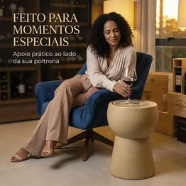 Banqueta Rolha Cortiça Champanhe Banco Decorativo