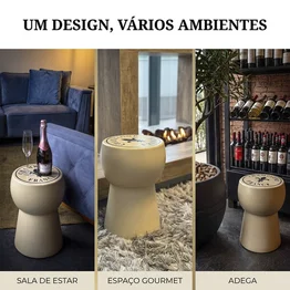 Banqueta Rolha Cortiça Champanhe Banco Decorativo