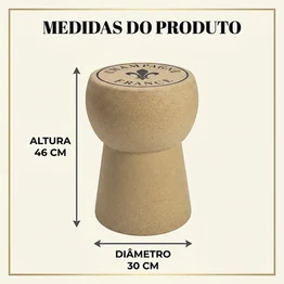 Banqueta Rolha Cortiça Champanhe Banco Decorativo