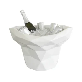 Champanheira de Mesa Design Geométrico Branca