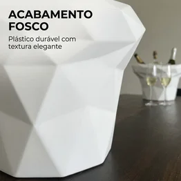 Champanheira de Mesa Design Geométrico Branca