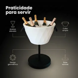 Champanheira Pedestal 25L Festas Até 8 Garrafas