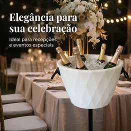 Champanheira Pedestal 25L Festas Até 8 Garrafas