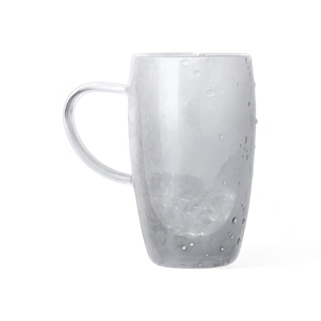Copo Café Moderno Vidro Dupla Camada Alça 350ml (Venda Exclusiva)