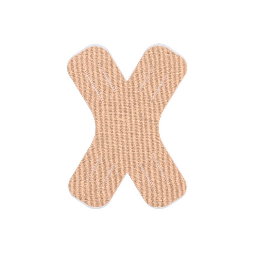 Fita Muscular em X Elástica Joelhos e Tornozelos Tamanho Único Bege