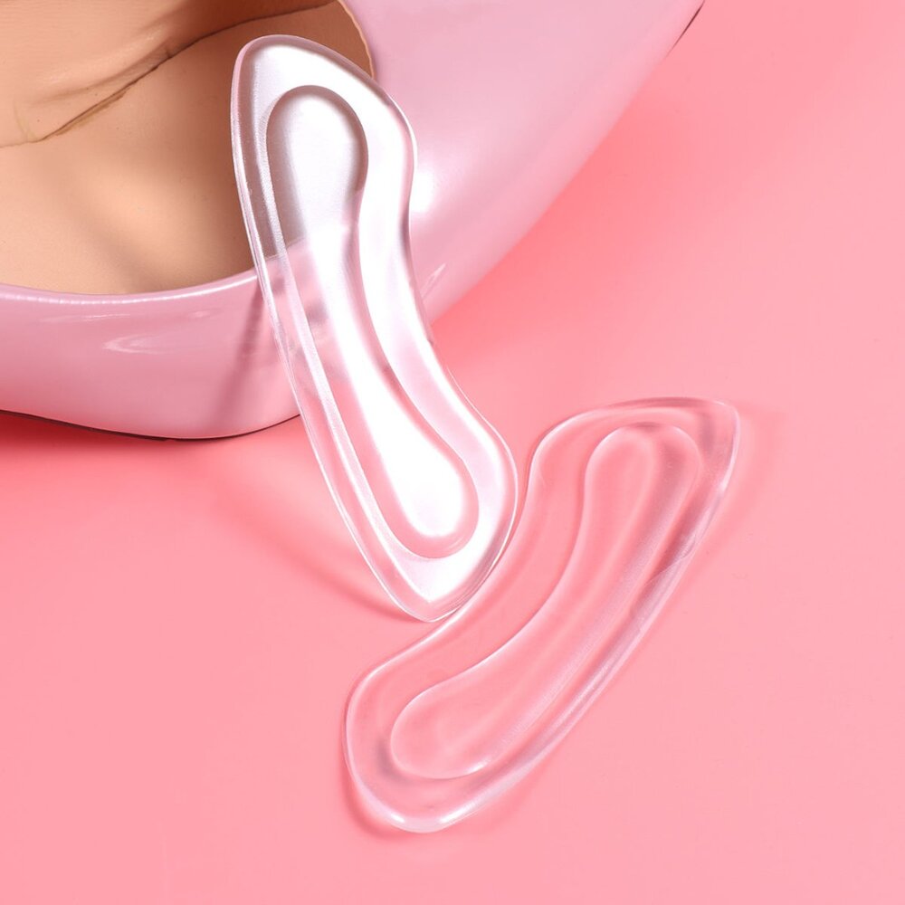 Protetor de Calcanhar Ajuste de Sapato Antiderrapante 9,8x3,4cm Adesivo Transparente