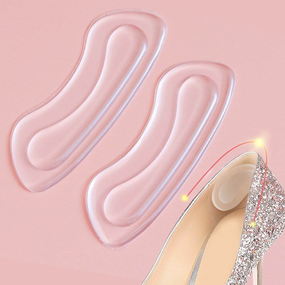 Protetor de Calcanhar Ajuste de Sapato Antiderrapante 9,8x3,4cm Adesivo Transparente