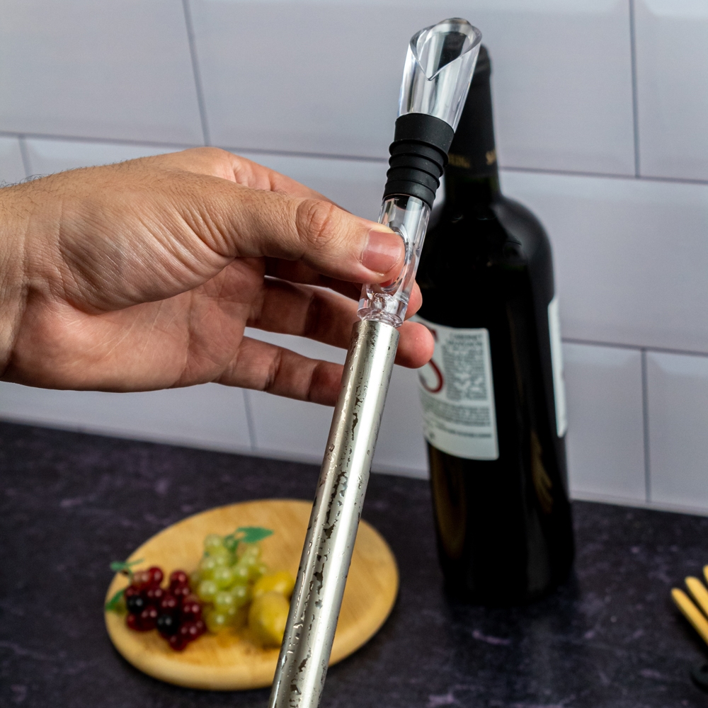 Bastão Resfriador de Vinho com Bico Dosador Cold Wine