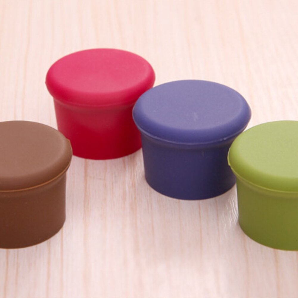 Rolha de Silicone para Vinho Multifuncional Hermética - Vermelha