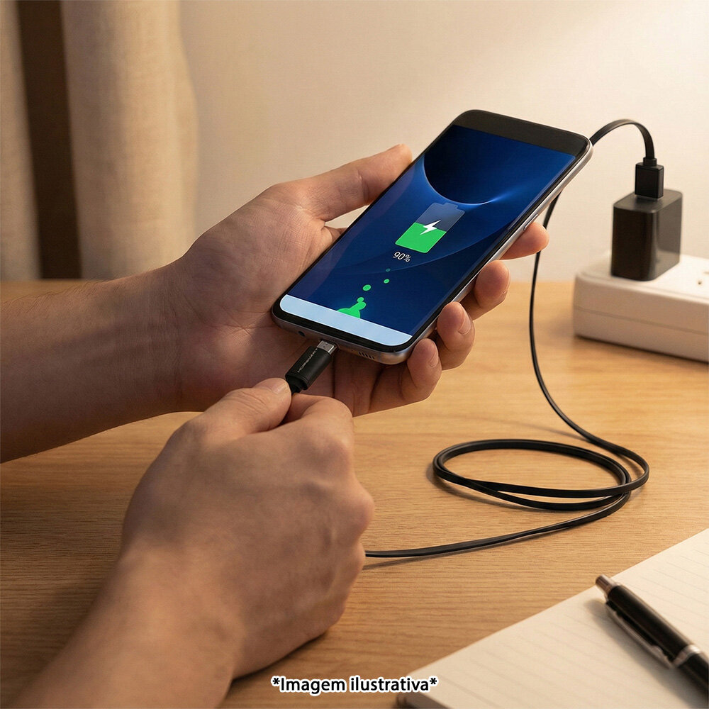 Cabo Lightning Flat Micro USB - Mobismart