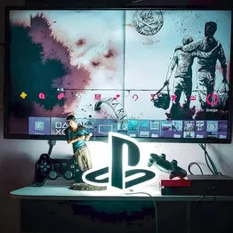 Luminária Playstation Logo Decoração Setup Luz Difusa - Bivolt