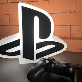 Luminária Playstation Logo Decoração Setup Luz Difusa - Bivolt
